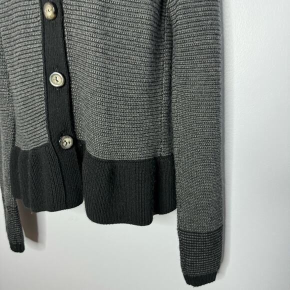 Club Monaco Merino Wool  Button Front Cardigan Heavy Knit Women's Large - Picture 4 of 12